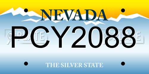 PCY2088 Nevada License Plate