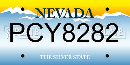 PCY8282 Nevada License Plate