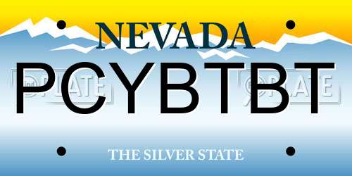 PCYBTBT Nevada License Plate