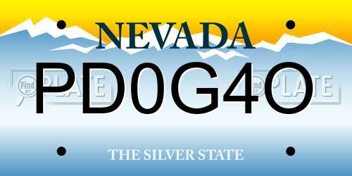 PD0G4O Nevada License Plate