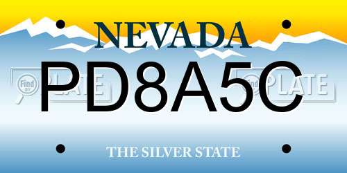 PD8A5C Nevada License Plate