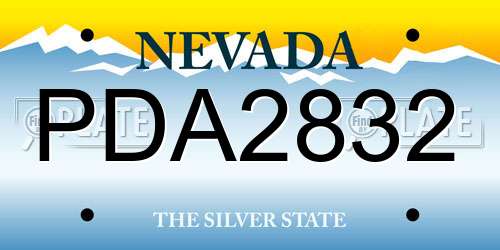 PDA2832 Nevada License Plate
