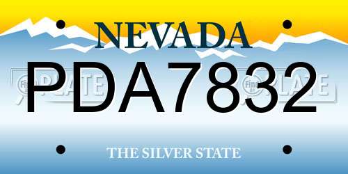 PDA7832 Nevada License Plate