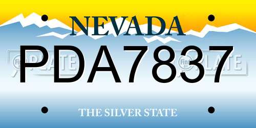 PDA7837 Nevada License Plate