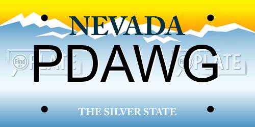 PDAWG Nevada License Plate