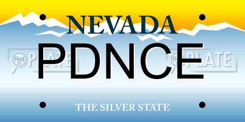 PDNCE Nevada License Plate