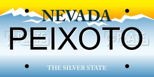 PEIXOTO Nevada License Plate