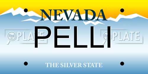 PELLI Nevada License Plate