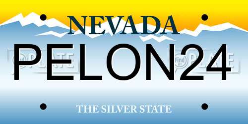 PELON24 Nevada License Plate