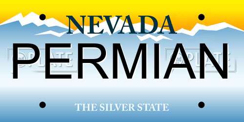 PERMIAN Nevada License Plate