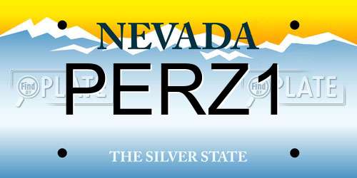 PERZ1 Nevada License Plate