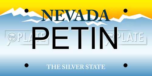 PETIN Nevada License Plate