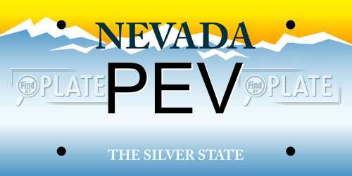 PEV Nevada License Plate