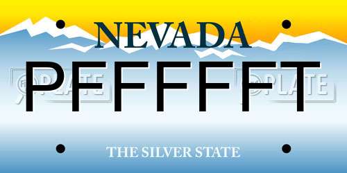 PFFFFFT Nevada License Plate