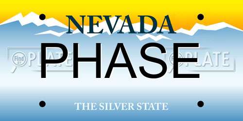PHASE Nevada License Plate
