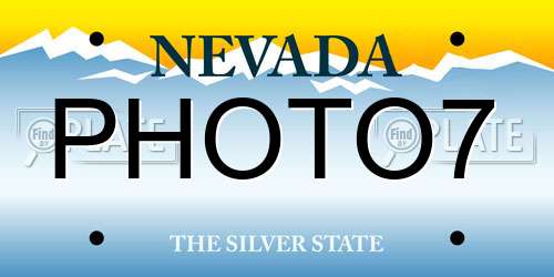 PHOTO7 Nevada License Plate