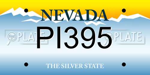 PI395 Nevada License Plate