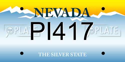 PI417 Nevada License Plate