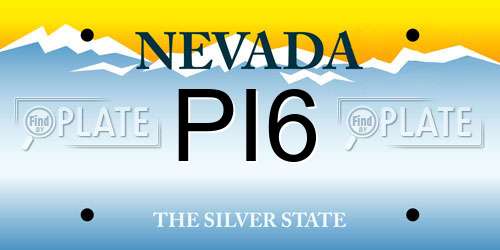 PI6 Nevada License Plate