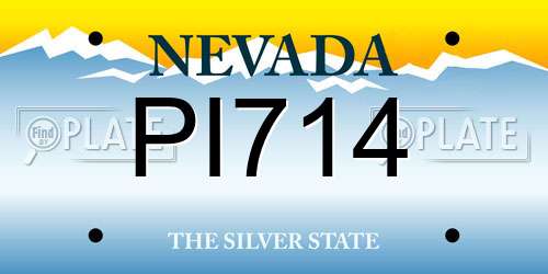 PI714 Nevada License Plate