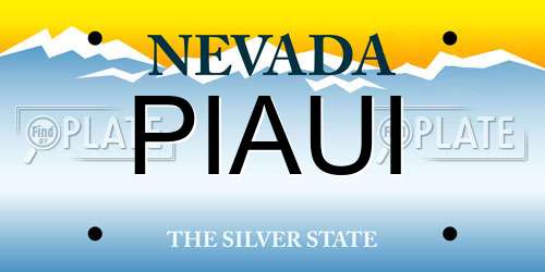 PIAUI Nevada License Plate