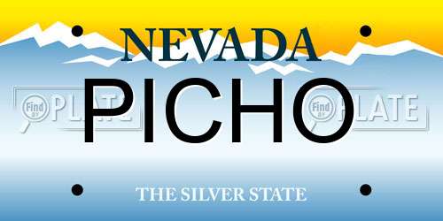 PICHO Nevada License Plate