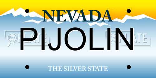 PIJOLIN Nevada License Plate