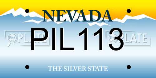 PIL113 Nevada License Plate