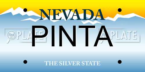 PINTA Nevada License Plate
