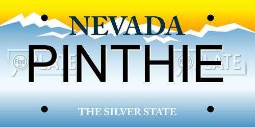 PINTHIE Nevada License Plate