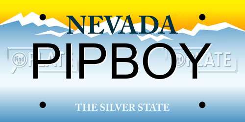 PIPBOY Nevada License Plate