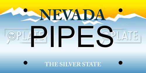 PIPES Nevada License Plate