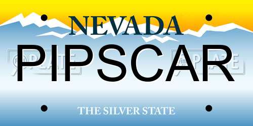 PIPSCAR Nevada License Plate