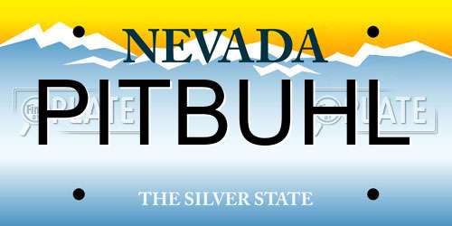 PITBUHL Nevada License Plate