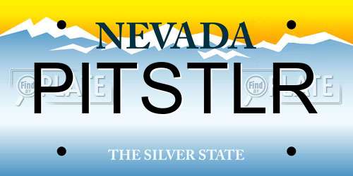 PITSTLR Nevada License Plate