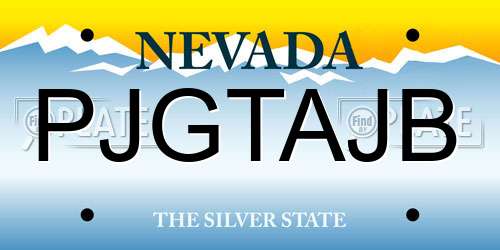 PJGTAJB Nevada License Plate