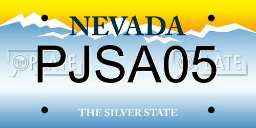 PJSA05 Nevada License Plate