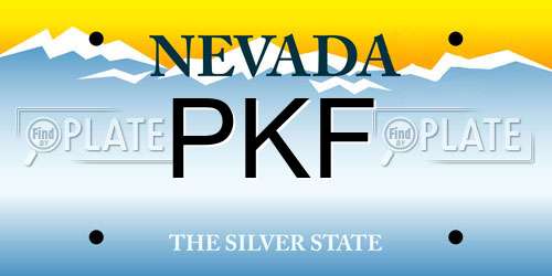 PKF Nevada License Plate
