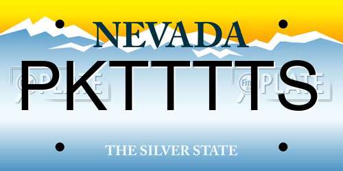 PKTTTTS Nevada License Plate