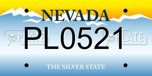 PL0521 Nevada License Plate