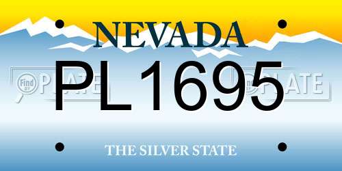 PL1695 Nevada License Plate