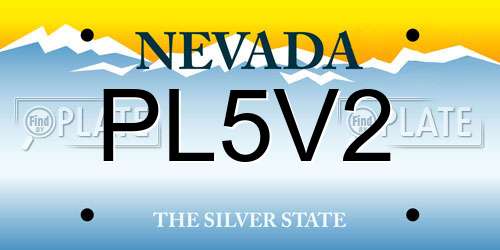PL5V2 Nevada License Plate