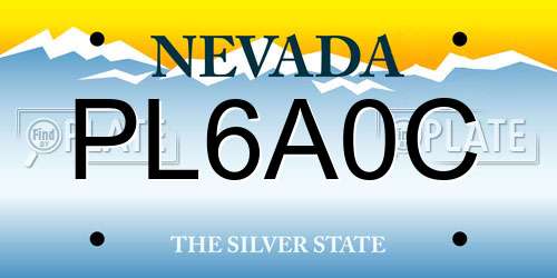 PL6A0C Nevada License Plate