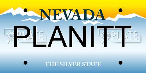 PLANITT Nevada License Plate