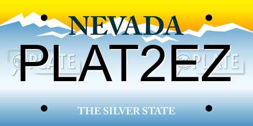PLAT2EZ Nevada License Plate