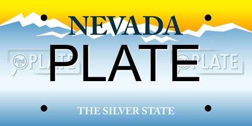PLATE Nevada License Plate