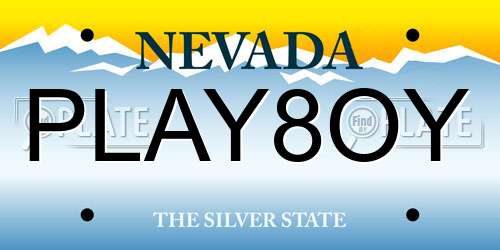 PLAY8OY Nevada License Plate