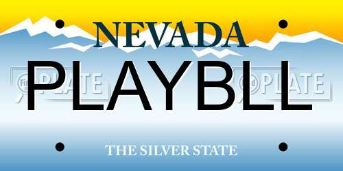 PLAYBLL Nevada License Plate