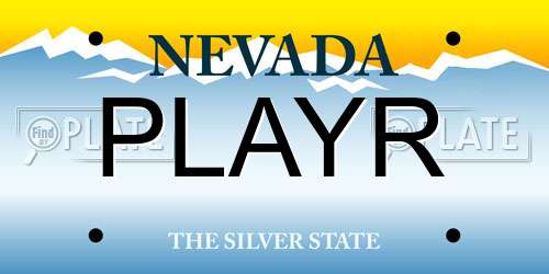 PLAYR Nevada License Plate