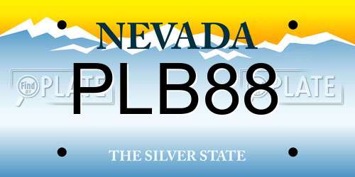 PLB88 Nevada License Plate